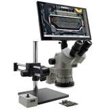 Microscope, 50X, Double Arm Boom Stand, w/Mighty Cam Eidos 4K XL Camera/Monitor, Stereo Zoom Series redirect to product page