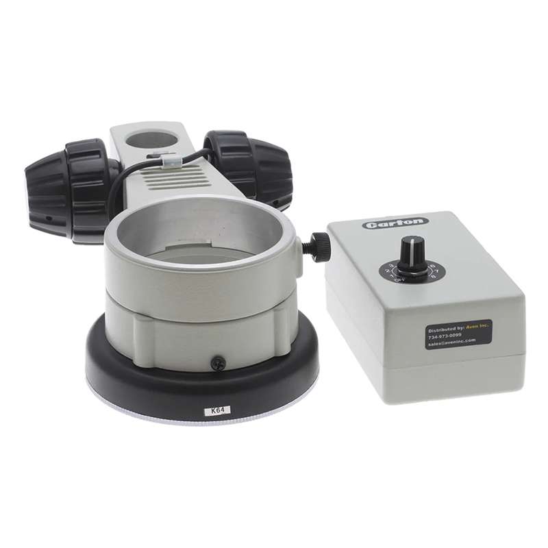 LED Ring Light with integrated Focus Mount and Control Box for Brightness Adjustment