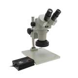 SPZ-50 Stereo Zoom Binocular Microscope (6.75x-50x), Post Stand, LED Ring Light, Polarizer redirect to product page