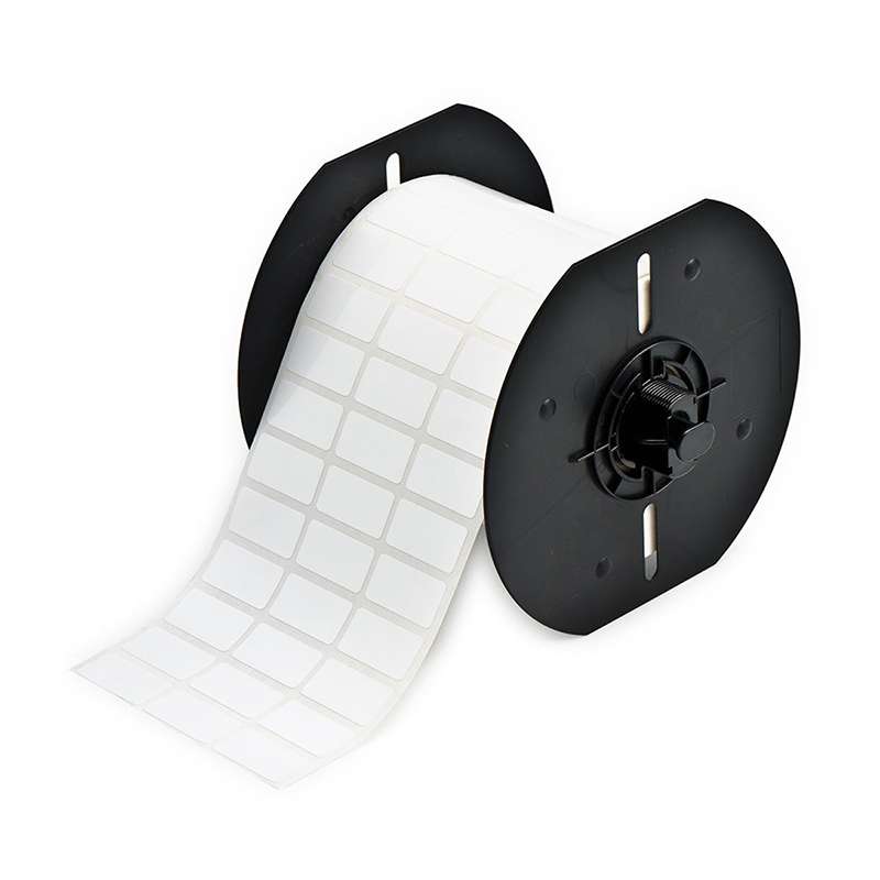 BBP33 Aggressive Adhesive Polyester Labels, Gloss White, 1" x 1/2", 5000 per Roll