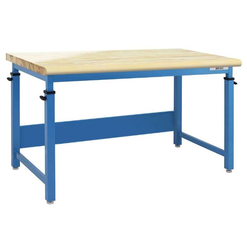 Cleveland Plus Series Workbench with Lacquered Butcher 1 3/4" Thick Top-Round, 30" x 60"