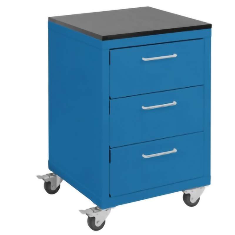 Industrial Grade Storage Cabinets-3 Drawers-8", 8", 8" with Casters   21" D x 22" W x 39" H