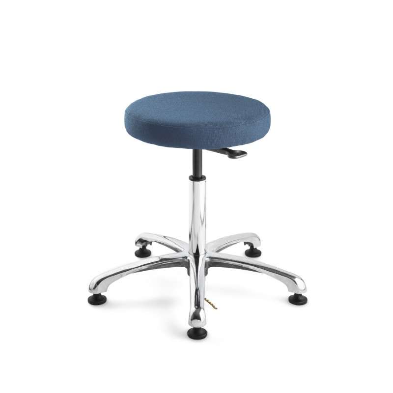 Stool, ESD-Safe, Navy Blue, Height Adjustable 18-1/2" - 26"