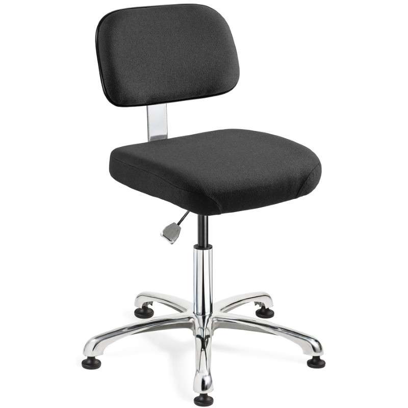 Chair, Fabric, Upholstered, Black, 15.5"-21"H, Doral Series