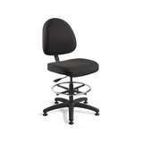 Chair, Fabric, Med. Back, No-Tilt, Black, 20"-27.5"H, Integra Series redirect to product page