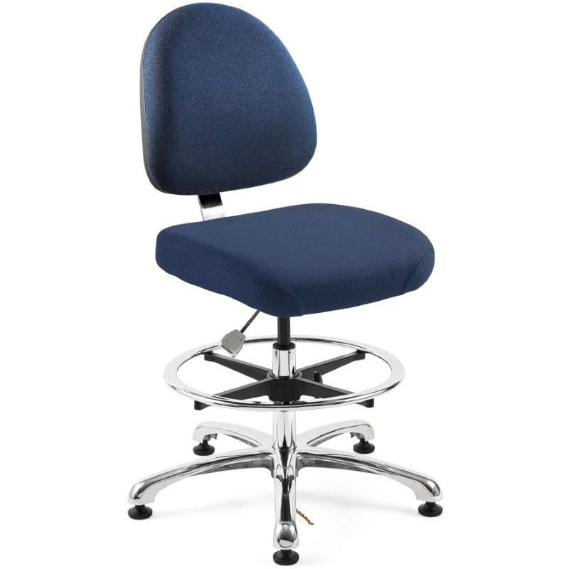 Chair, Fabric, Upholstered, Navy Blue, ESD, 19"-26.5"H, Integra Series