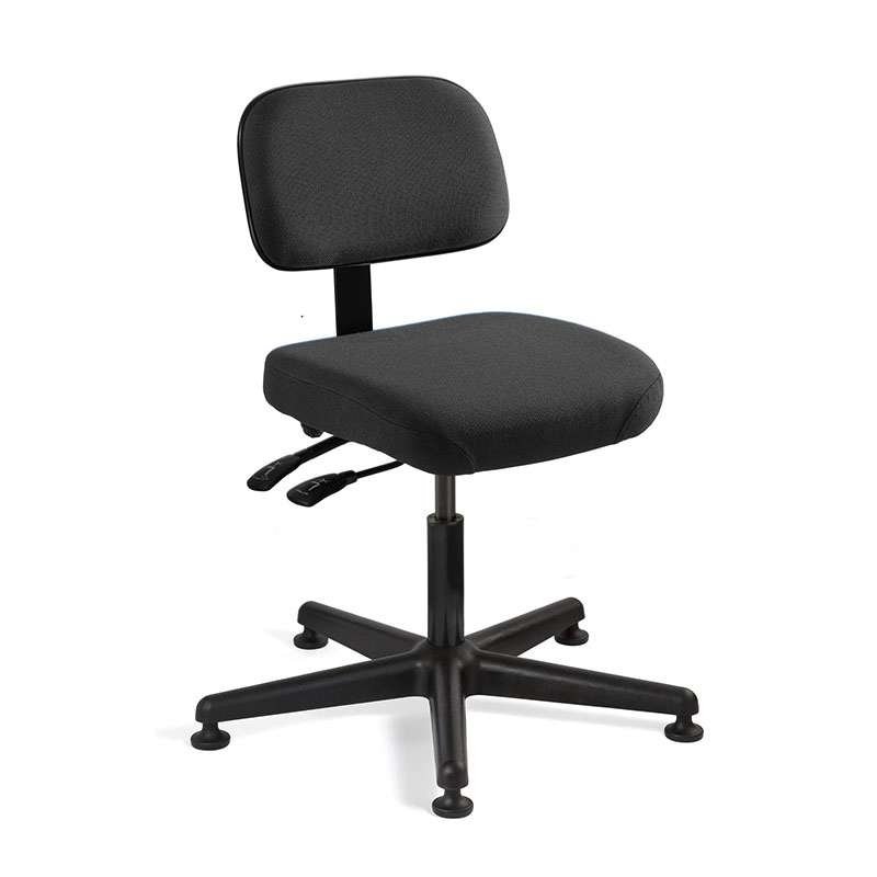 Doral Fabric Chair, Articulating Seat & Back Tilt, Black Nylon Base