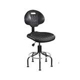 Everlast Mid Height Black Polyurethane Chair, Non-Tilt, Black Tubular Steel Base with Welded Footrin redirect to product page