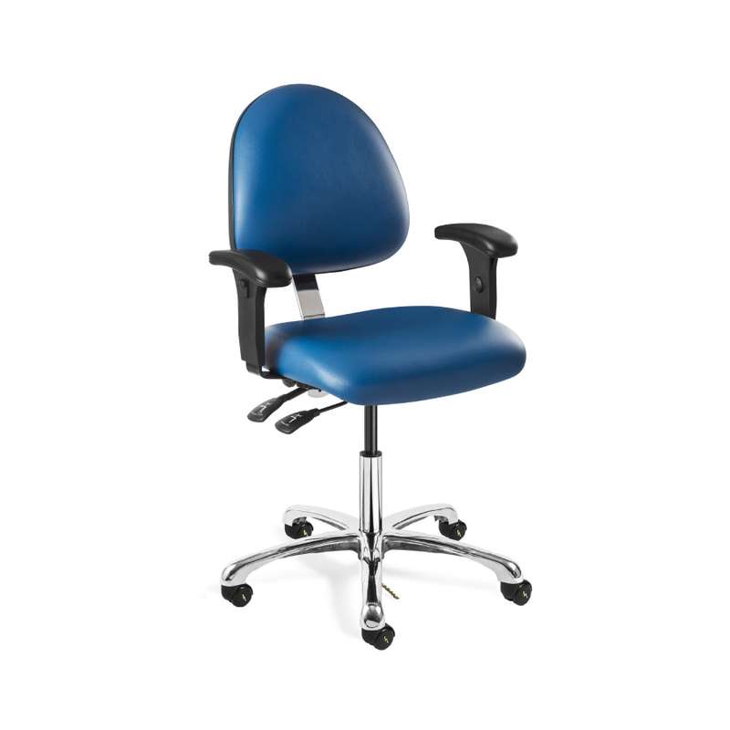 Integra ESD, Upholstered Chair with Medium Back, Articulating Seat and Back Tilt, ESD Adjustable Arm