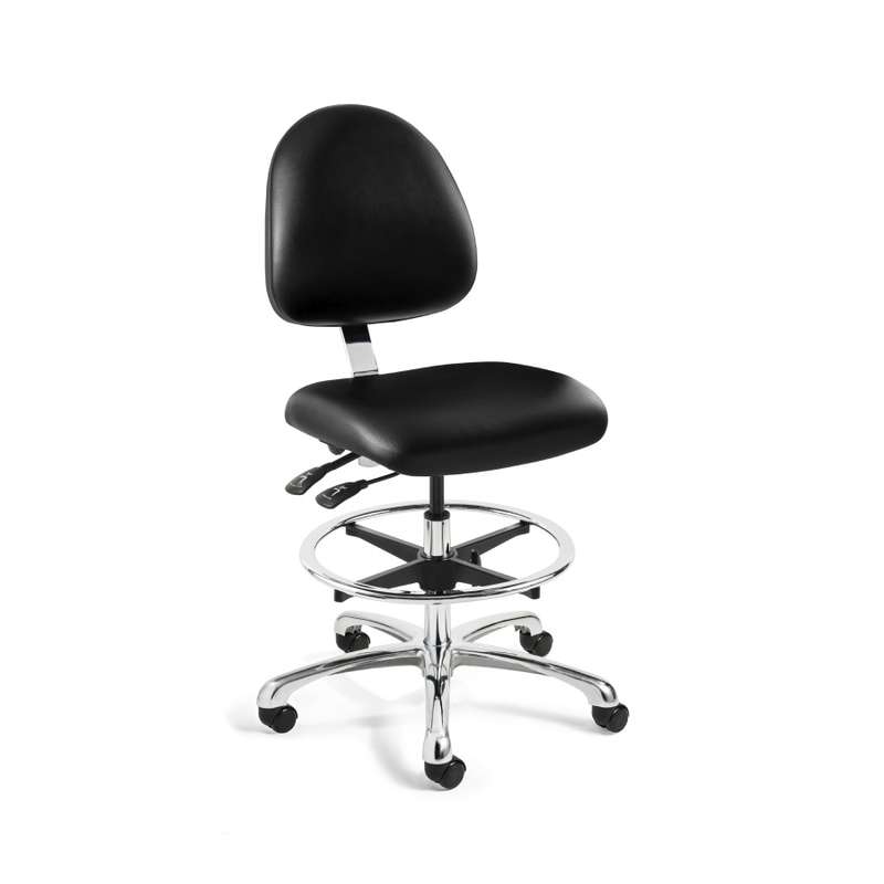 Integra Upholstered Chair, Medium Back, Articulating Seat & Back Tilt, 5-Star Polished Aluminum Base