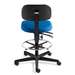 DORAL FABRIC CHAIR 18" BLACK, HARD FLOOR CASTER