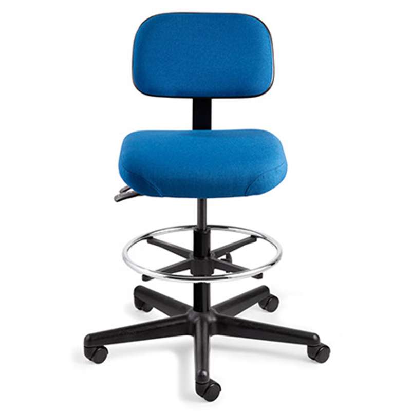 DORAL FABRIC CHAIR 18" BLACK, HARD FLOOR CASTER