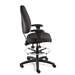 Integra Tall Height Royal Blue Fabric Chair, Large Back, Non-Tilt, Black Nylon Base with Adjustable Footring, Dual Wheel Hard Floor Casters