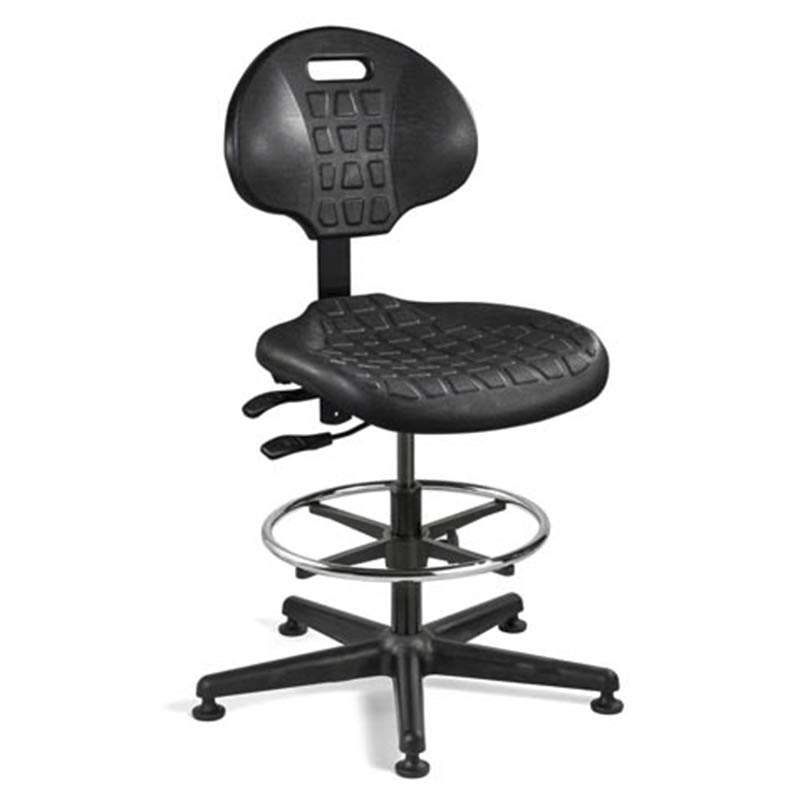 Chair Poly ESD/ISO4 Clean Room, Tilt Casters, 21.5-31.5"
