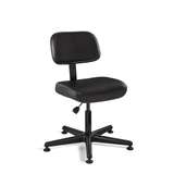 Doral Desk Height Black Vinyl Chair; Non-Tilt; Black Nylon Base redirect to product page