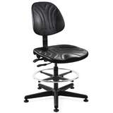 7302D Dura 7000D Series Ergonomic Chair with Independent Seat & Back Tilt Polyurethane 19" - 26.5" Mushroom Glides Black redirect to product page