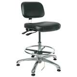 Doral ESD Upholstered Chair, Tilt, Polished Aluminum Base, 18" Adjustable Chrome ESD Footring, ESD Mushroom Glides, 19" - 26.5" Seat Height Adjustable , 300lb Weight Capacity, 12 Year Warranty redirect to product page