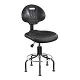 Everlast Tall Height Black Polyurethane Chair, Non-Tilt, Black Tubular Steel Base with Welded Footring redirect to product page