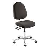 Integra Desk Height Black Fabric Chair, Large Back, Articulating Seat & Back Tilt, Polished Aluminum Base, Dual Wheel Hard Floor Casters redirect to product page