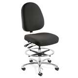 Integra Mid Height ESD Ebony Fabric Chair, Large Back, Articulating Seat & Back Tilt, Polished Aluminum Base with Adjustable Footring, ESD Dual Wheel Hard Floor Casters redirect to product page