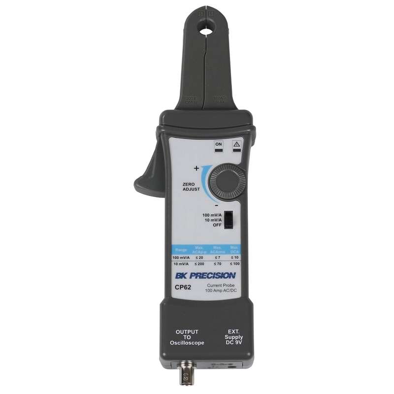 Oscilloscope Current Clamp Probe with BNC to Banana Plug Adapter, 100 A