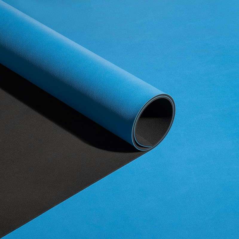 Dissipative 3 Layer Rubber Mat, Blue, 3' x 50' x 1/8" Roll