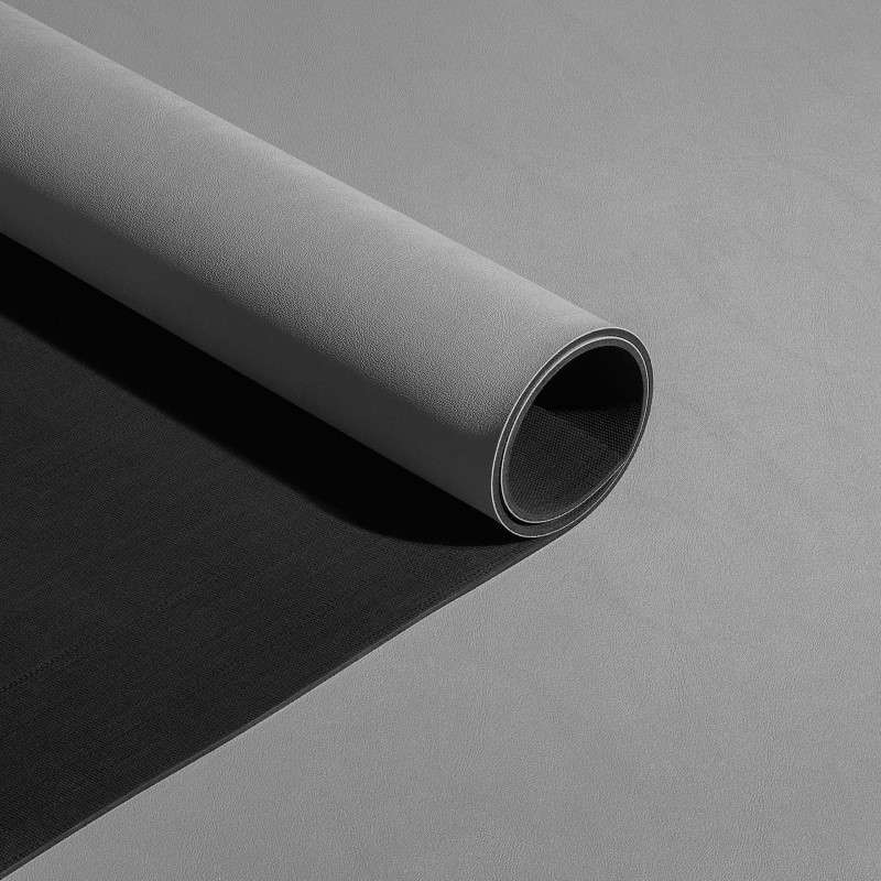 Dissipative 2 Layer Rubber Table Mat with Snap and Ground, Grey, 30" x 4.17' x 1/16"