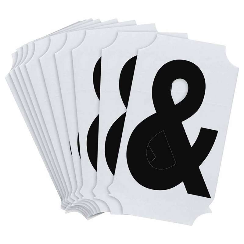 2in Self Spacing Label "&", Black Helveticia Font, Quik-Align, Pack of 10