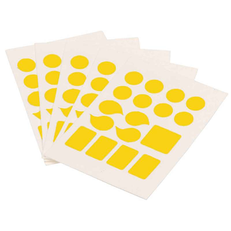 2" Yellow Gothic Font Quik-Align Self-Spacing Numbers and Letters, Pack of 10 Labels