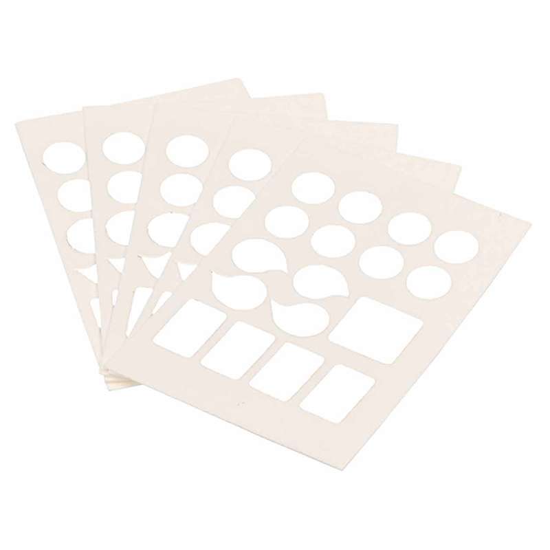 2" White Gothic Font Quik-Align Self-Spacing Numbers and Letters, Pack of 10 Labels