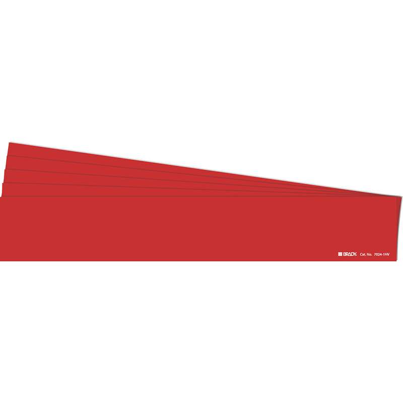Blank Pipe Marker Style 1HV Red 1 per Card, 5 PK