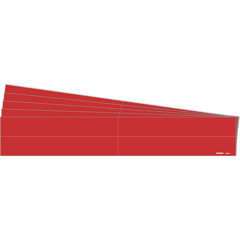 Blank Pipe Marker Style 4 Red 4 per Card, 5 PK