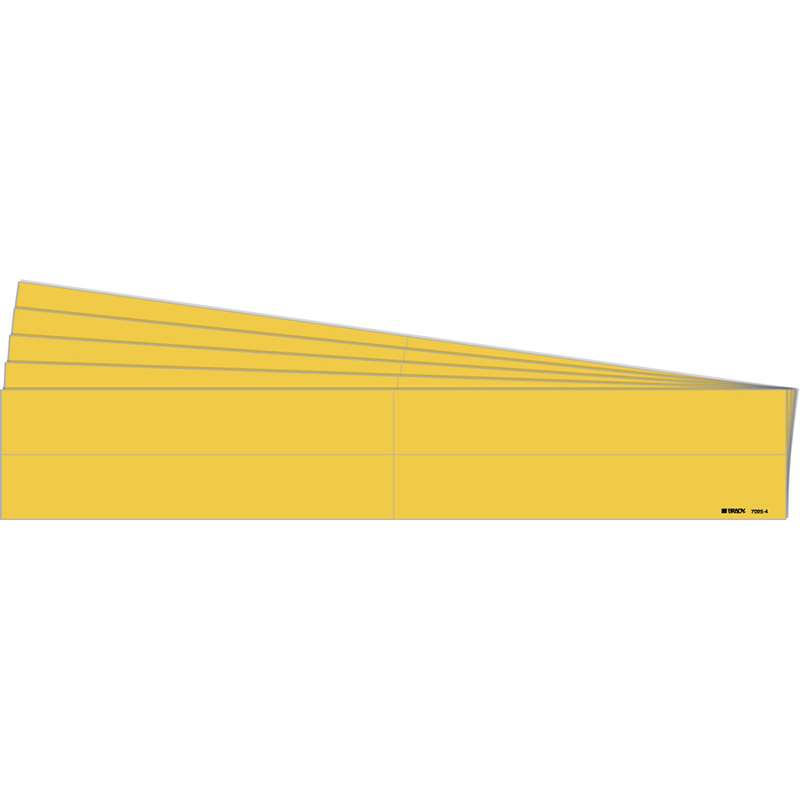 Blank Pipe Marker Style 4 Yellow 4 per Card, 5 PK