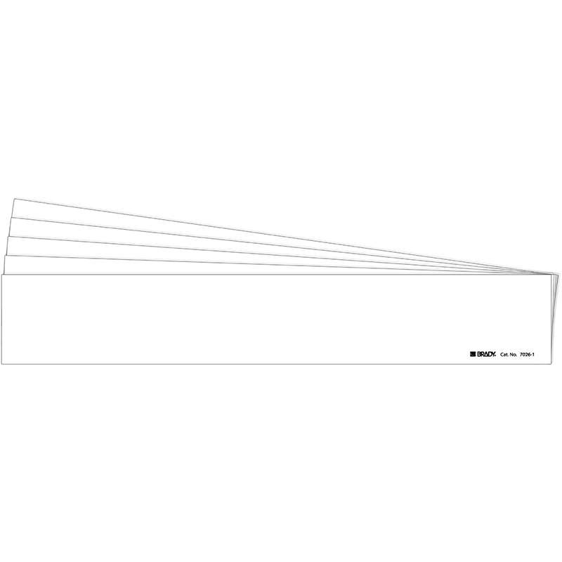 Blank Pipe Marker Style 1 White 1 per Card, 5 PK
