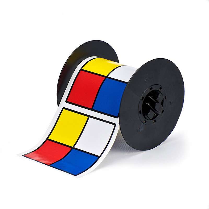 Indoor/Outdoor Vinyl RTK Label, 4" x 4", 240/Roll