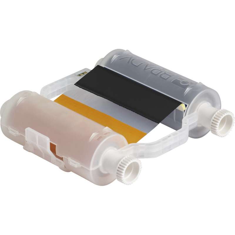 B30 Series Heavy-Duty Multi-Color Print Ribbon, 4.33" x 200, Black/Orange