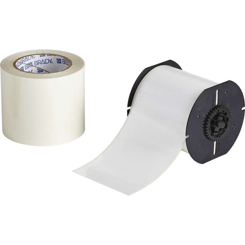 B30 Series ToughStripe® Printable Floor Marking Tape with Ultra-Aggressive Adhesive, 4" x 100', White