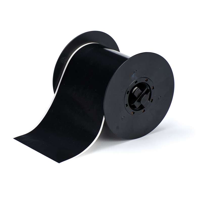 Hi-Performance Polyester Tape Roll, Black, 4" x 100'