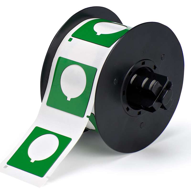 Foam-backed gloss polyester label with thick construction