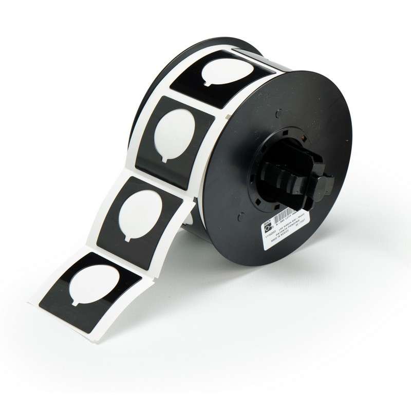 BBP™31 Label, Raised Profile Polyester, 1.8" x 1.8", 190/Roll, Black Gloss
