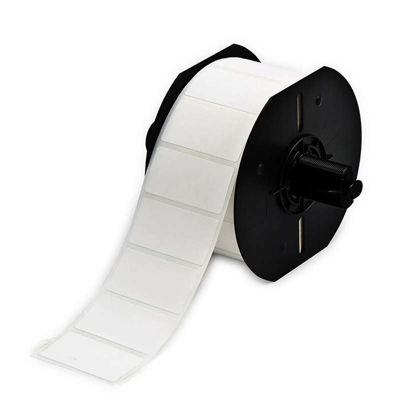 BBP33 Polypropylene Labels with Permanent Acrylic Adhesive, Matte White, 2" x 1", 1500 per Roll