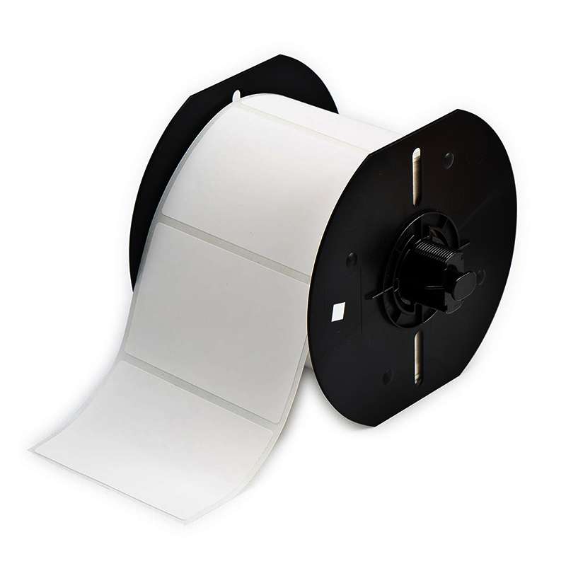 BBP33 Polypropylene Labels with Permanent Acrylic Adhesive, Matte White, 3" x 2", 500 per Roll