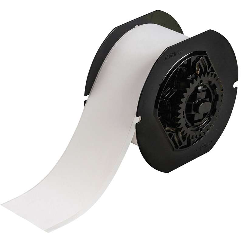 B33 Continuous Weather Resistant Outdoor Polyester Labels, White, 2" X 100'