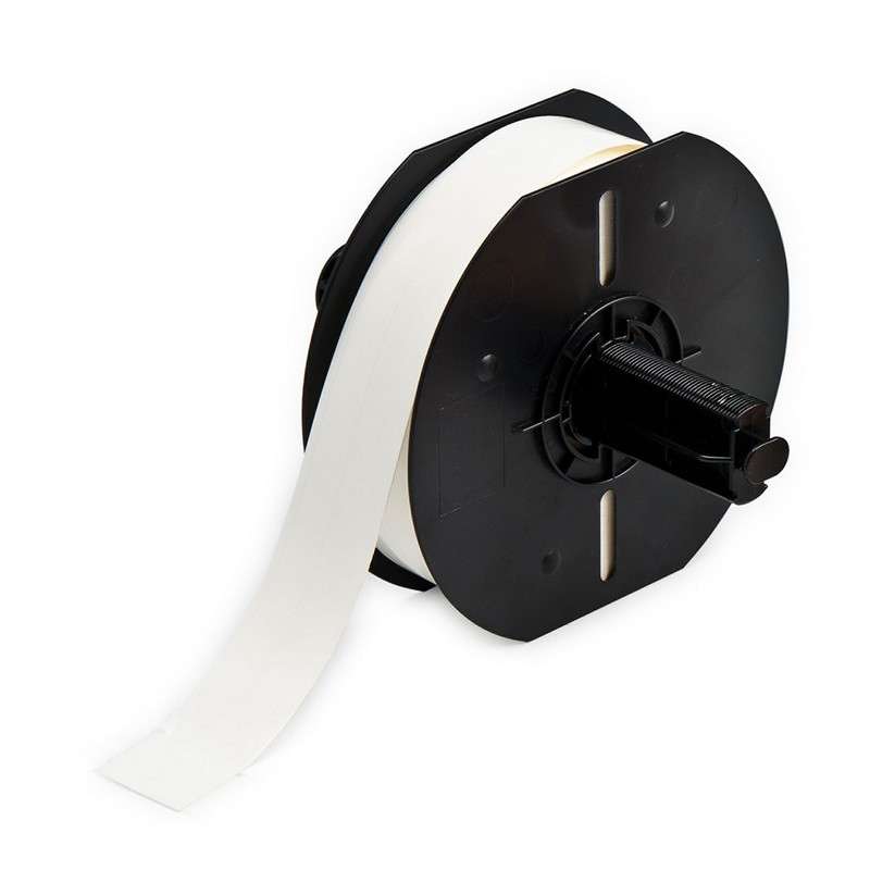BBP33 Repositionable Continuous Vinyl Cloth Wire Marker, Gloss White, 3/8" x 85', 1 per Roll