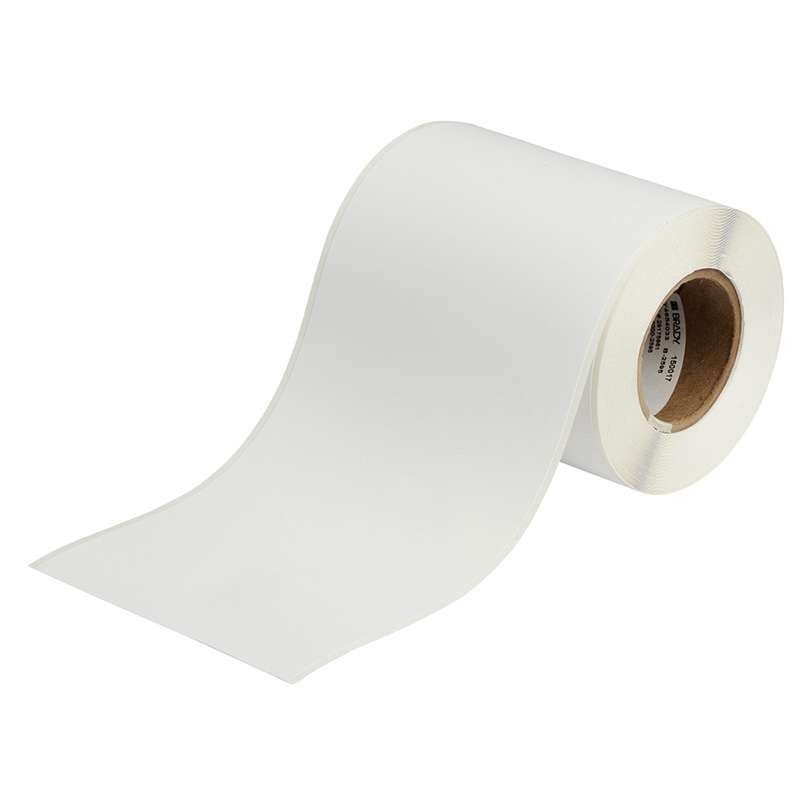 Inkjet Polyester Roll Labels, 2" Core, White, 4" x 50'