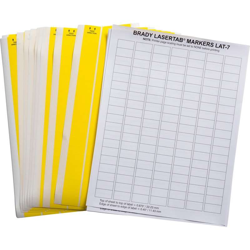 LASERTAB™ Laser Printable Labels, Permanent Polyester, 1" x 1/2", Matte White, 10,000 per Package
