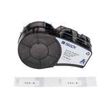 M21 Series Pre-sized High-Adhesion Nylon Labels 0.5" H x 1" W BK/WH redirect to product page