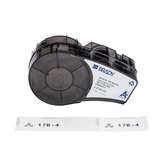 M21 Series Pre-sized High-Adhesion Nylon Labels 0.75" H x 1.5" W BK/WH redirect to product page