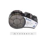 M21 Series Repositionable Vinyl Labels 0.5" W x 21' L BK/WH redirect to product page