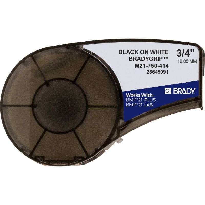 M Series BradyGrip® Print-on Hook Material 0.75" W x 10' L Black on White